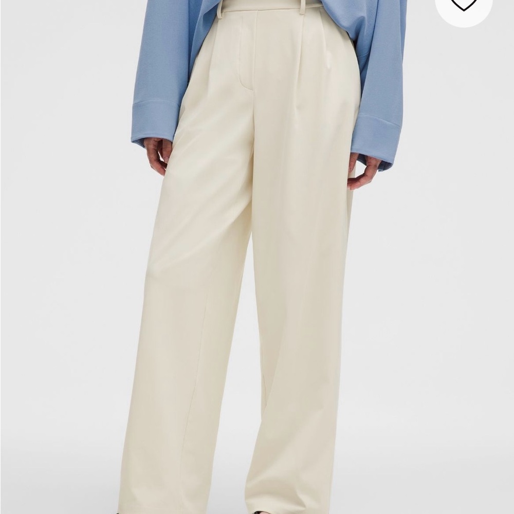 Lululemon Athletica Cream Wide Leg Pants